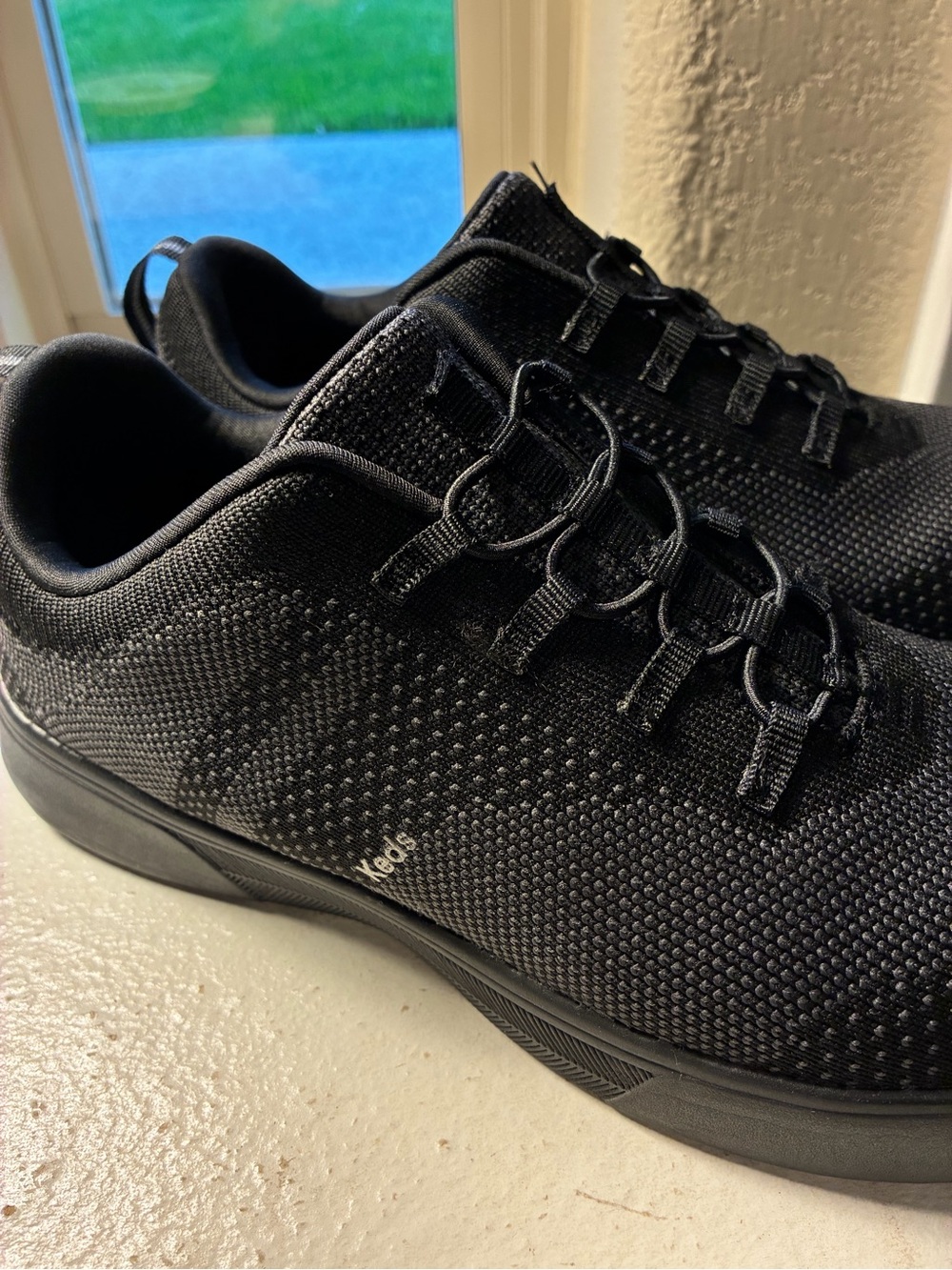 Keds Black Knit Athletic Sneakers